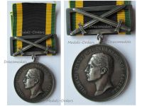 Germany WW1 Saxe Weimar General Decoration War Merit Medal of Silver Class with Swords Buckle 1902 1918 in Silver 890
