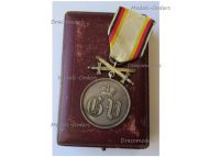Germany WW1 Waldeck Pyrmont Silver Merit Medal with Swords Boxed