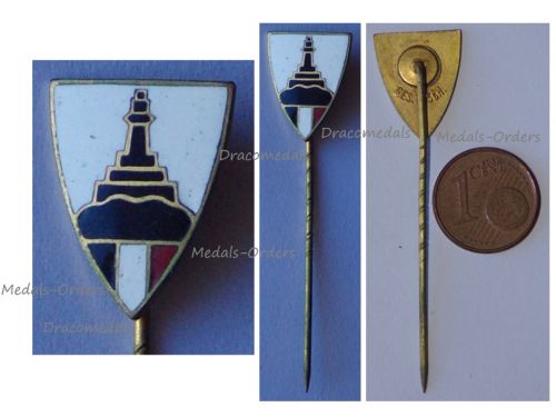 Germany WW1 Prussia Lighthouse Kyffhauser Land Forces Veterans Stickpin Marked Ges. Gesch 