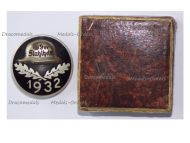 Germany WW1 The Steel Helmet Veteran Combatant League Membership Entry & Tradition Badge Dated 1932 by STH Marked Ges Gesch Boxed 1918 1935