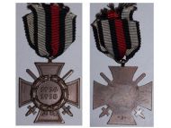 Germany WW1 Hindenburg Cross with Swords for Combatants Maker W&LM