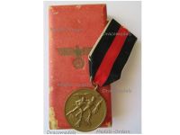 NAZI Germany WW2 Sudetenland Annexation Medal 01 October 1938 Boxed by Vienna Mint