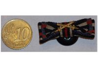 Germany WW1 Ribbon Lapel Pin Boutonniere of 3 Medals: Oldenburg Friedrich August's Merit Cross, Iron Cross 1914, Hindenburg Cross