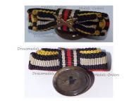 Germany WW1 Ribbon Lapel Pin Boutonniere of 3 Medals (Wurttemberg Bravery Tapferkeit Medal, Iron Cross, Hindenburg Cross with Swords)