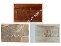 Germany WW1 3 Photos NCO Infantry Soldiers Groups Iron Cross Ribbon Bar Photo Prussia 1914 1918 Great War
