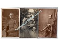 Germany WW1 3 Photos Soldiers Cavalry Horseman Iron Cross Ribbon Bayonet Field Post Postcards Photograph 1914 1918 Great War WWI