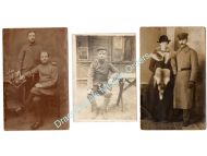 Germany WW1 3 Photos Soldiers Postcards Field Post Photograph 1914 1918 Great War WWI