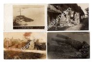 Germany WW1 4 Photos Unexploded Ordnance French Heavy Mine Field Post Postcard 1914 1918 Great War
