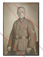 NAZI Germany WW2 photo portrait Austrian NCO WW1 Ribbon Bar Medals Wound Badge Cut Out WWII 1939 1945 Wehrmacht photograph