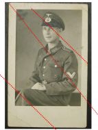 NAZI Germany WW2 photo German NCO Sergeant portrait Wound Badge Cap Medal Ribbon Bar WWII 1939 1945 Wehrmacht photograph
