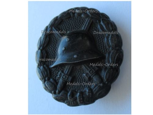 Germany WW1 Black Wound Badge for the Army Iron Made (Magnetic) Type