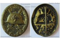 NAZI Germany WW2 Gold Wound Badge 1939 2nd Type Hollow Version Non Ferrous (Non Magnetic)