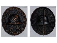 NAZI Germany WW2 Black Wound Badge Iron Made (Magnetic) for the Legion of Condor in the Spanish Civil War 1936 1939 