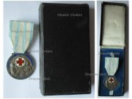 Greece WW2 Hellenic Red Cross Silver Medal 1924 Attributed to Male Nurse Dated 1942 Boxed