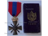 Greece WW2 War Cross of Military Merit 1940 1st Class with Gold Crown 1st Type Boxed