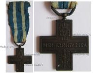 Italy WW1 Cross for War Merit Maker Marked B