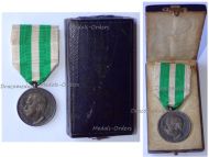 Italy Silver Commemorative Medal for the Earthquake in Sicily and Calabria 1908 by Giorgi Boxed