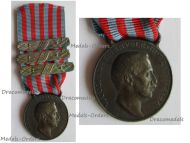 Italy WW1 Libya Campaign Commemorative Medal with 3 Clasps 1912 1913 1913-14 by Giorgi & the Italian Royal Mint