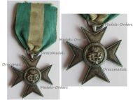 Italy WW1 Military Cross for Long Service XVI for 16 Years for NCOs in Silvered Bronze