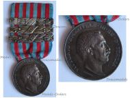 Italy WW1 Libya Campaign Commemorative Medal with 3 Clasps 1911 1912 1911-12 by Giorgi & the Italian Royal Mint