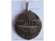 Italy WW1 RN Nino Bixio Protected Cruiser Patriotic Medal 1911 in Silver by Johnson
