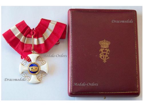 Italy WW1 Order of the Italian Crown Commander's Cross King Vittorio Emanuele III Boxed