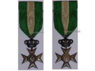 Italy WW1 Silver Military Cross with Crown for Long Service XVI for 40 Years for NCOs by the Military Union Marked A