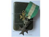 Italy WW1 Silver Military Cross with Crown for Long Service XVI for 40 Years for NCOs Boxed by the Military Union