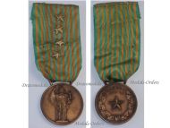Italy WW2 Commemorative Medal 1940 1943 1st Type by Bomisa & Aielli with 4 Bronze Stars for NCOs