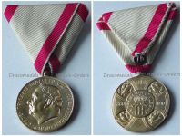 Montenegro Golden Jubilee Medal Reign King Nicholas I 1860 1910 Montenegrin Decoration Signed by Schwarz