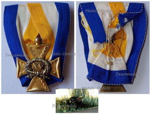 Netherlands Officer's Long Military Service Cross for XV Years 1906 1953 by Van Wielik