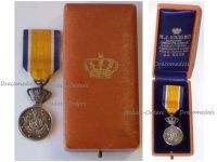 Netherlands WW1 Order of Orange Nassau Silver Medal Boxed by M. J. Goudsmit