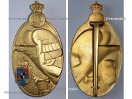 Romania Military Academy Graduate Badge 1st Class Gold Grade 2nd type 1930 King Carol II Romanian Medal Officers Decoration