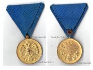 Serbia Medal for Zealous Service Gold Class (Balkan Wars 1912 1913 & WW1 1914 1918) Yugoslavian Made Type