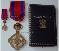 Vatican WW2 Lateran Cross 1st Class Gold 1903 Boxed Set with Miniature 2nd Type by S. I. Arte della Medaglia (SIM Roma)