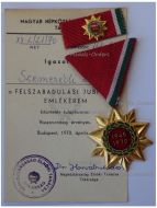 Hungary Commemorative Medal for the 25th Anniversary of Liberation 1945 1970 with Diploma, Ribbon Bar and Miniature