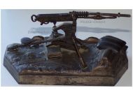 France WW1 Trench Art Hotchkiss Machine Gun M1914 Inkwell Camp de Sissone by Ouveb