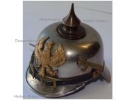 France WW1 Trench Art French Bayonet Stabs Prussian Spiked Helmet Inkwell with the Eagle Emblem