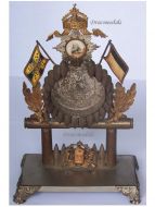 Germany Trench Art 32nd Infantry Reg Prussia Clock Holder Kaiser Wilhelm I Franco Prussian War 1870 Patriotic