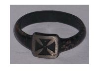 Germany WW1 Patriotic Ring with the Iron Cross EK1 Inscribed Commemorative of the Iron Year 1914 1915