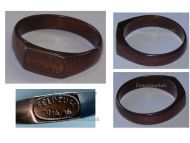 Germany WW1 Patriotic Ring Inscribed Campaign 1914 1916 in Bronze